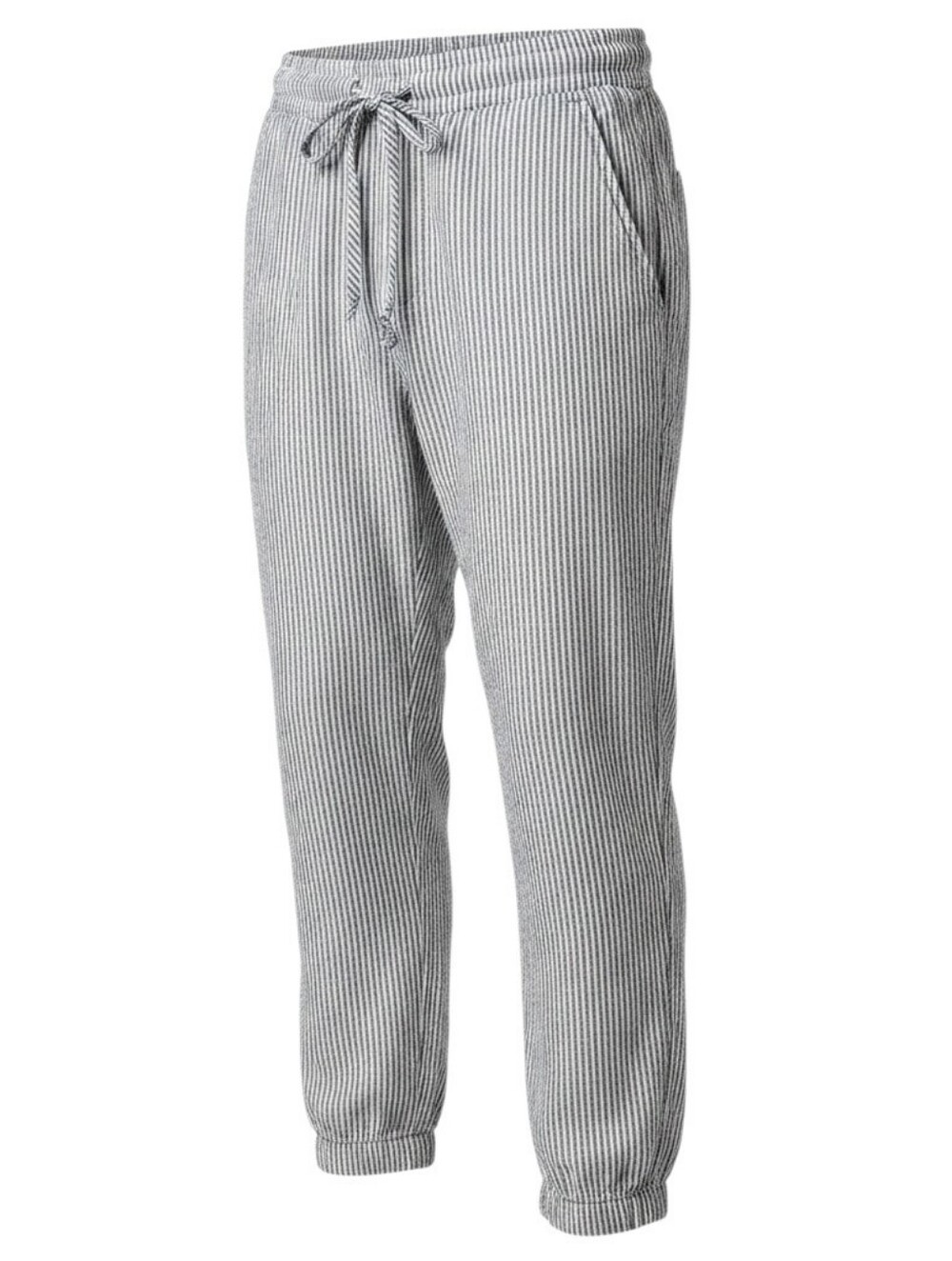 J. Crew Gray Pinstripe Drawstring Joggers